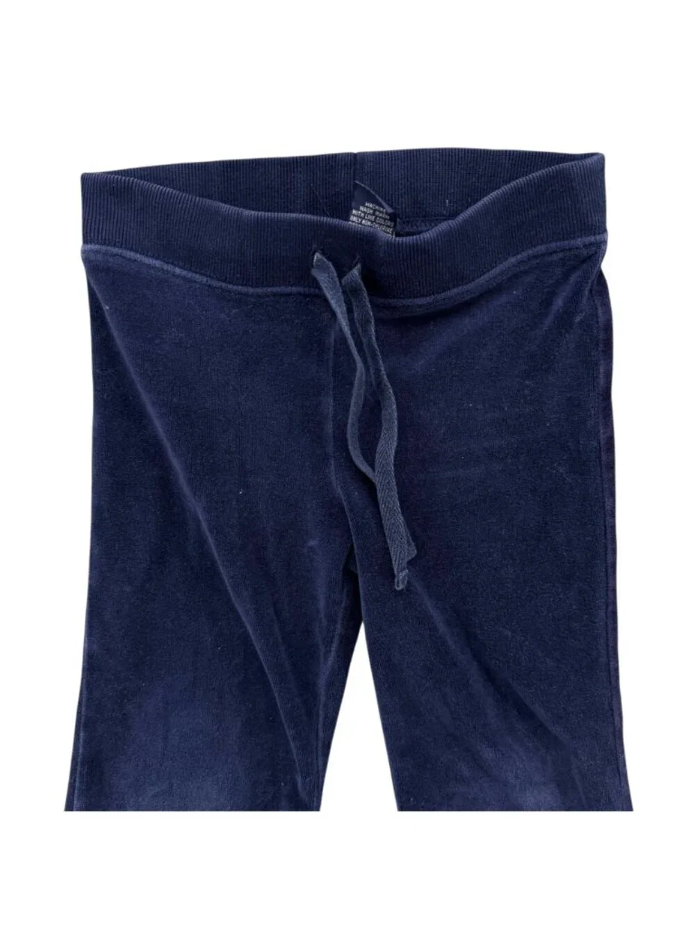 Ralph Lauren Terry Pants Girls Navy Blue Wide Leg Drawstring Casual Size 4T